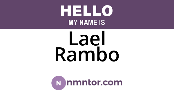 Lael Rambo