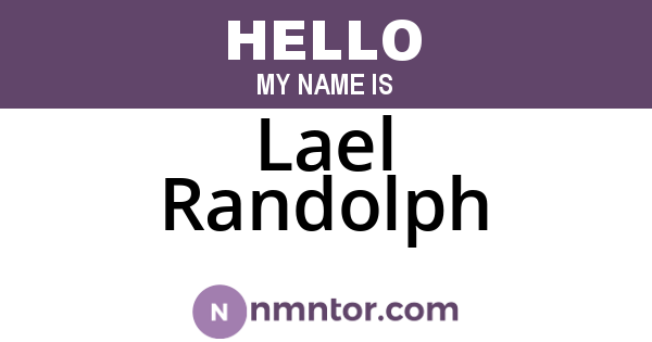 Lael Randolph