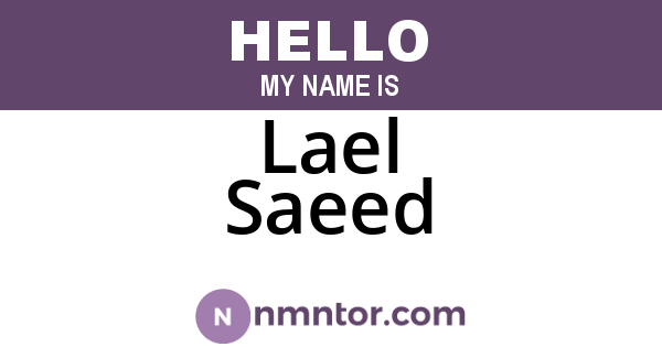 Lael Saeed
