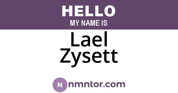 Lael Zysett
