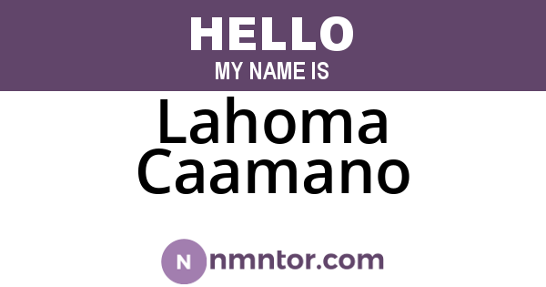Lahoma Caamano