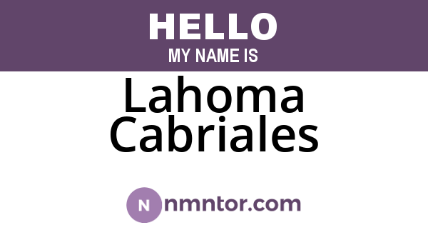 Lahoma Cabriales