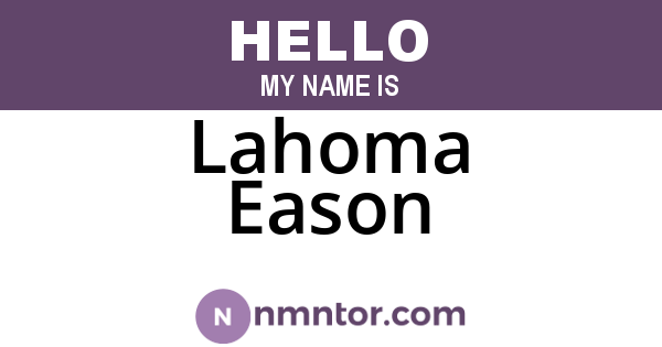 Lahoma Eason