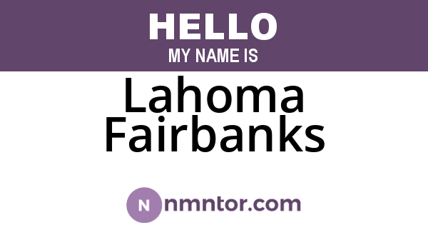 Lahoma Fairbanks
