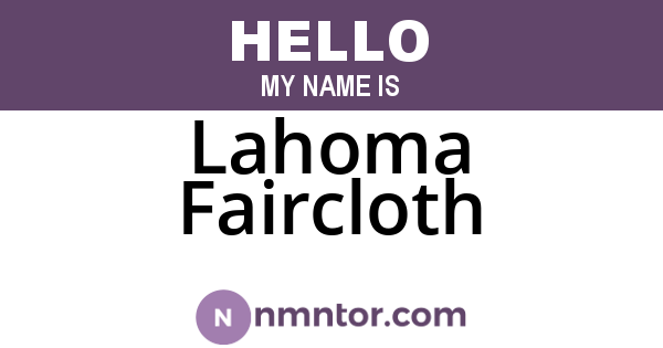 Lahoma Faircloth