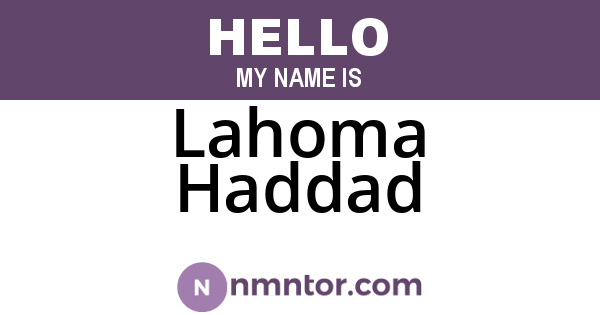 Lahoma Haddad