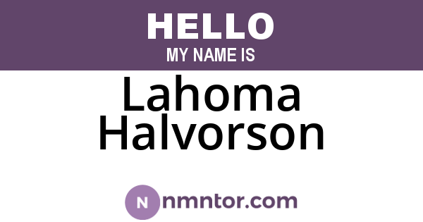 Lahoma Halvorson