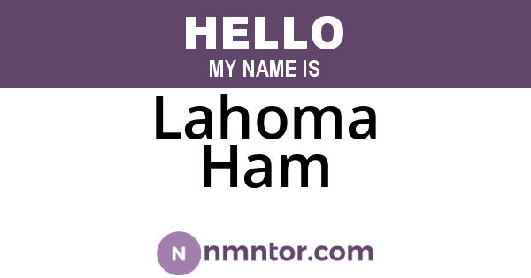 Lahoma Ham