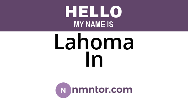 Lahoma In