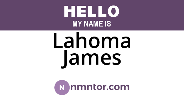 Lahoma James