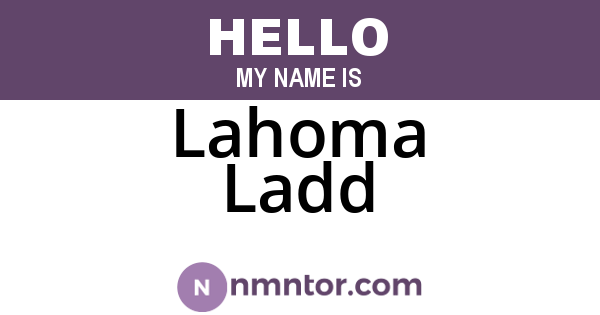 Lahoma Ladd