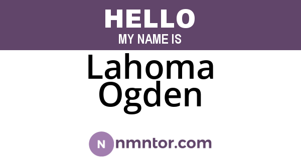 Lahoma Ogden