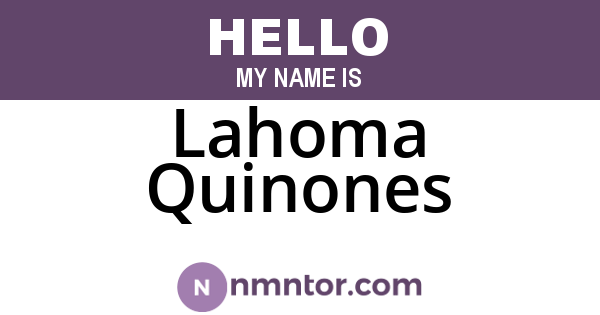 Lahoma Quinones