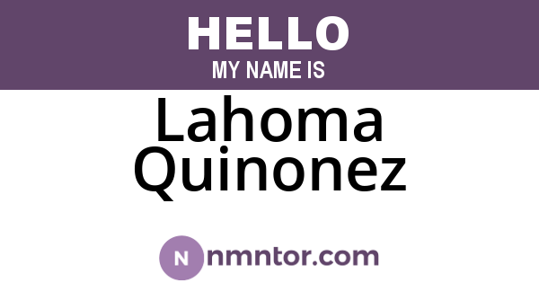 Lahoma Quinonez