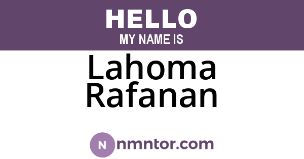 Lahoma Rafanan