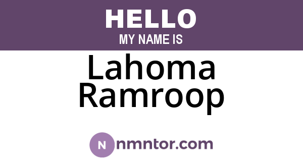 Lahoma Ramroop