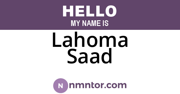 Lahoma Saad