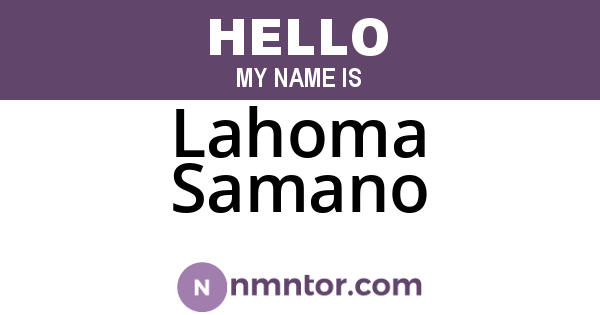 Lahoma Samano