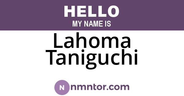 Lahoma Taniguchi