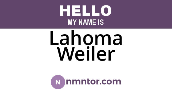 Lahoma Weiler