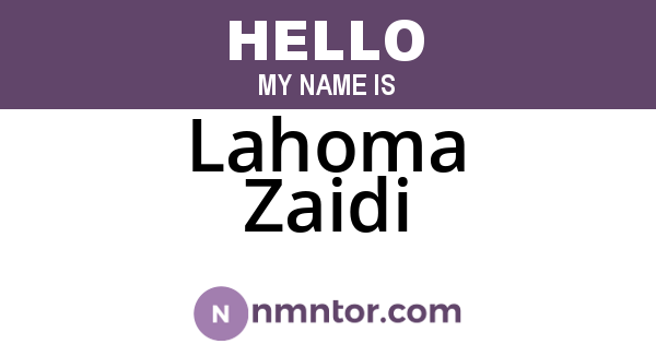 Lahoma Zaidi