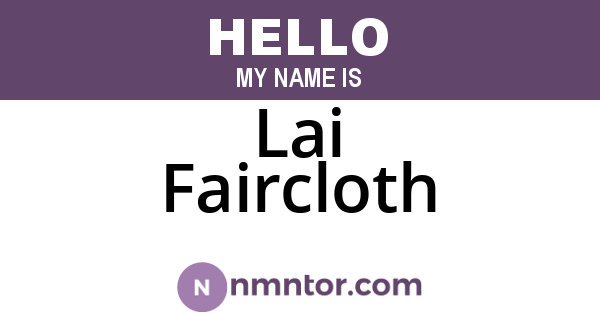 Lai Faircloth