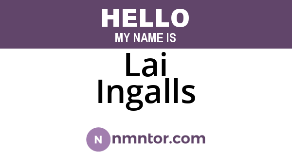 Lai Ingalls