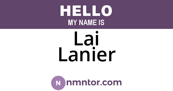 Lai Lanier