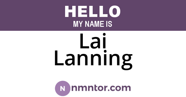 Lai Lanning