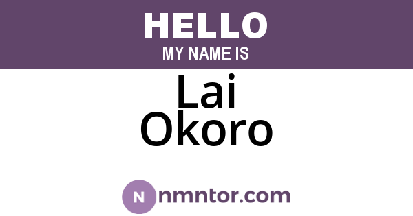 Lai Okoro