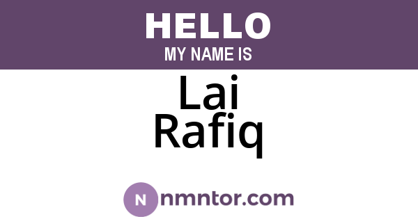 Lai Rafiq