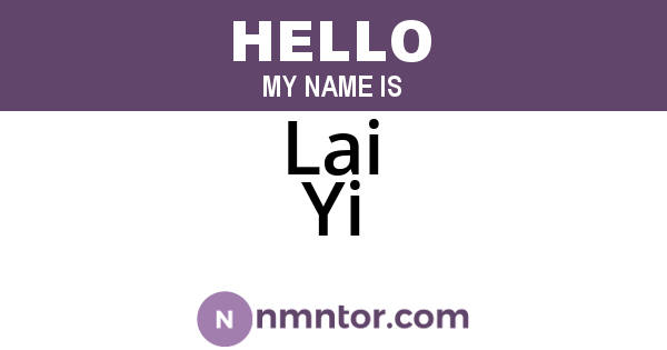 Lai Yi