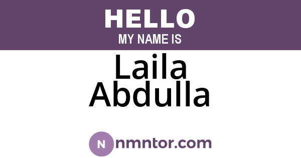 Laila Abdulla