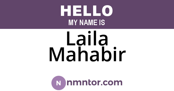 Laila Mahabir