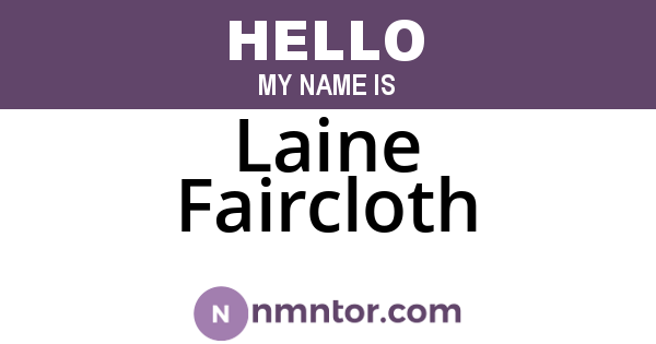 Laine Faircloth