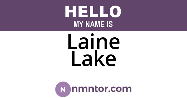 Laine Lake