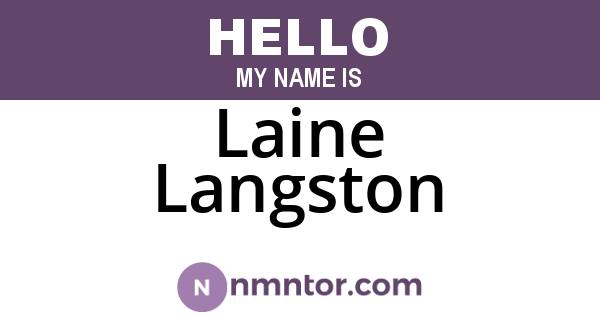 Laine Langston
