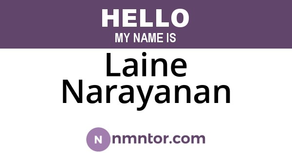 Laine Narayanan