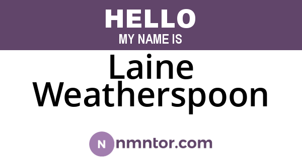 Laine Weatherspoon