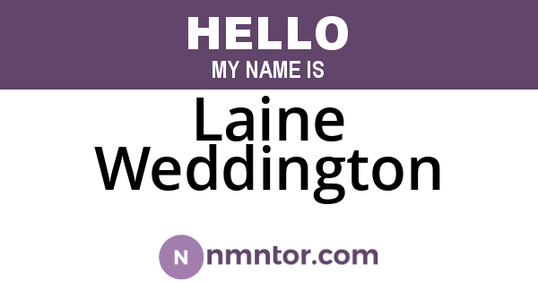 Laine Weddington