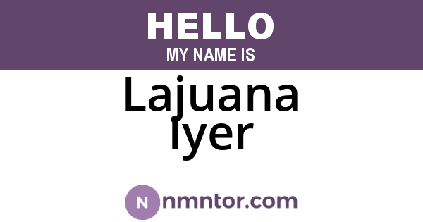 Lajuana Iyer