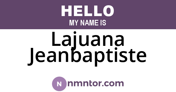 Lajuana Jeanbaptiste