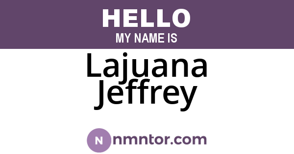 Lajuana Jeffrey