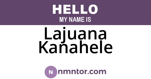 Lajuana Kanahele