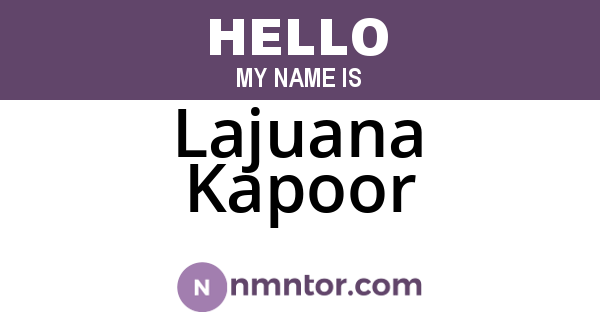 Lajuana Kapoor