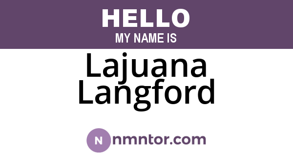 Lajuana Langford