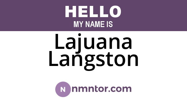 Lajuana Langston
