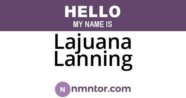 Lajuana Lanning