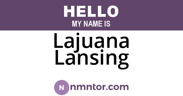 Lajuana Lansing
