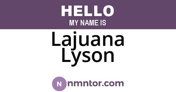 Lajuana Lyson